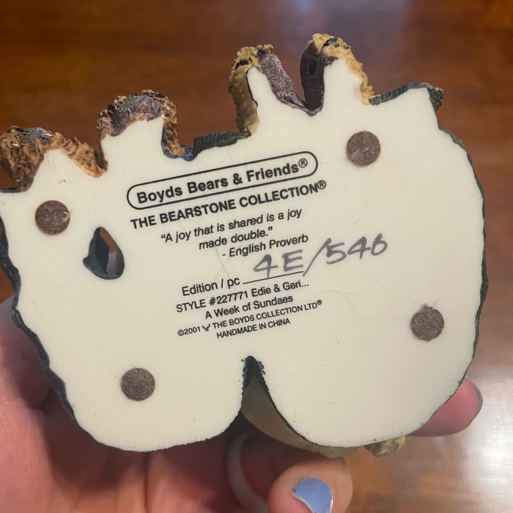 Boyds Bears Bearstone Collection Figurine